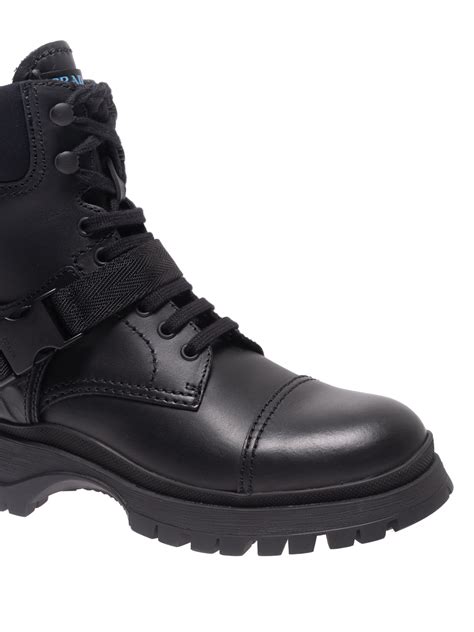 prada buckle strap ankle boots mens